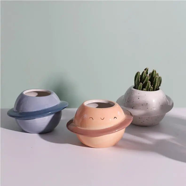 Planet Ceramic Succulent Pot