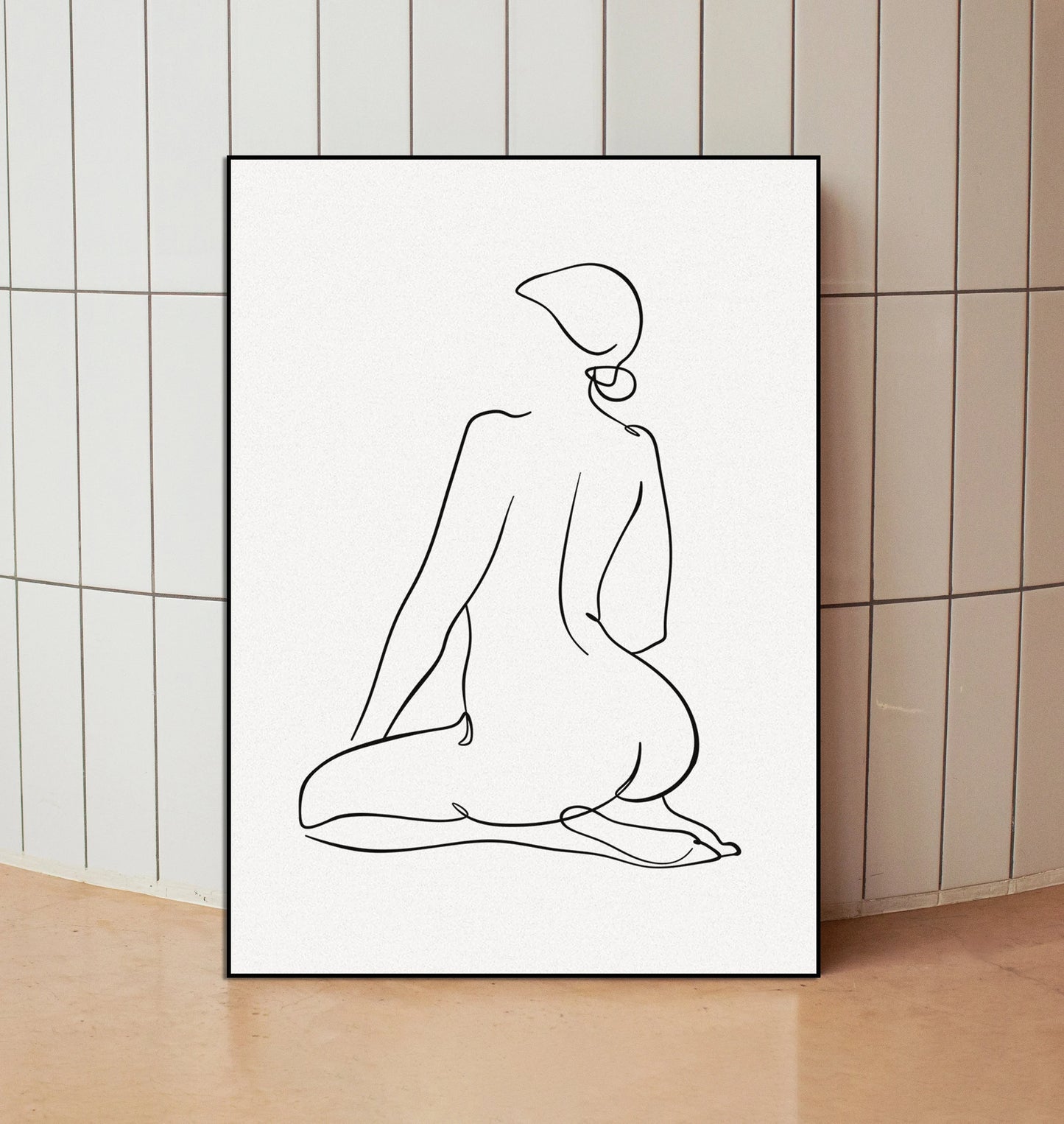 Minimalist Poster Woman Body Line Print Canvas