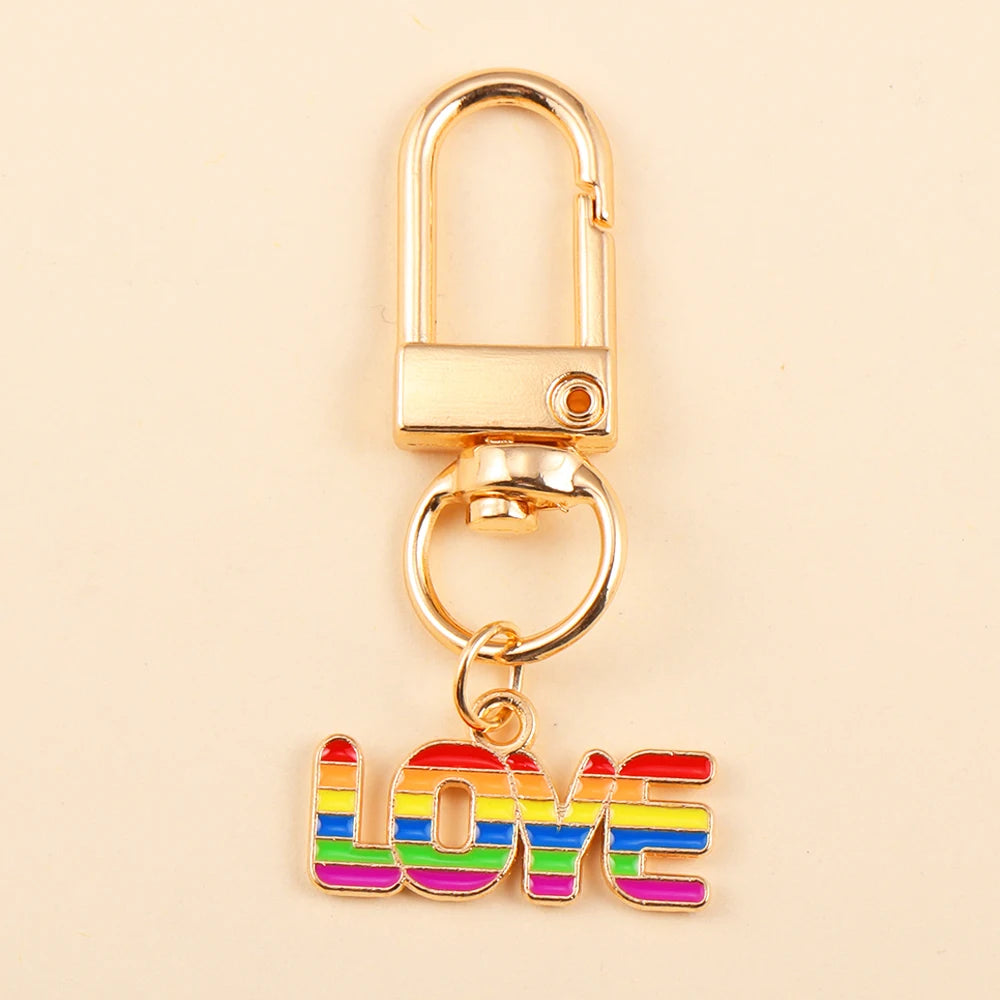 2 x LGBT Love Wins Colourful Rainbow Keychain