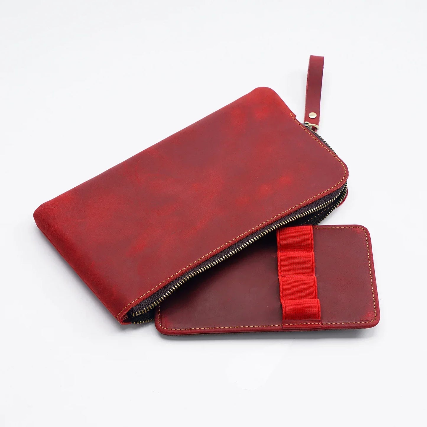Leather Zipper Pen Case