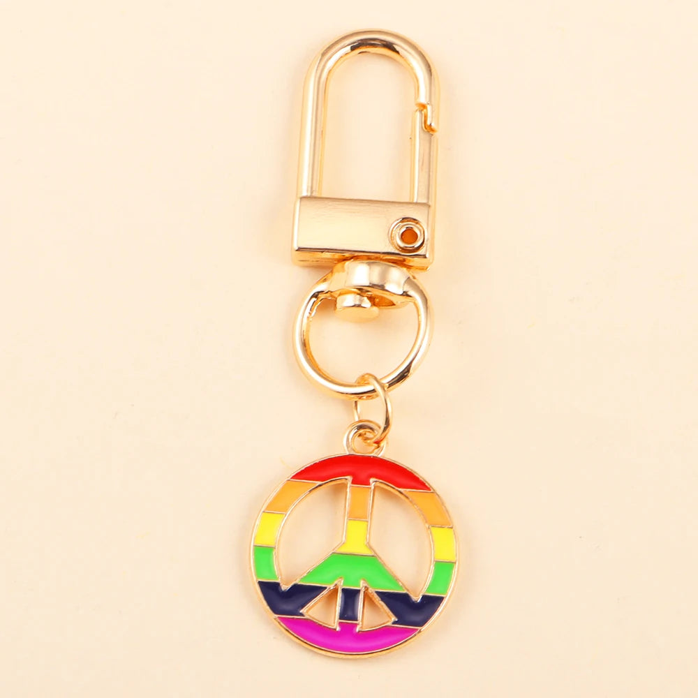 2 x LGBT Love Wins Colourful Rainbow Keychain