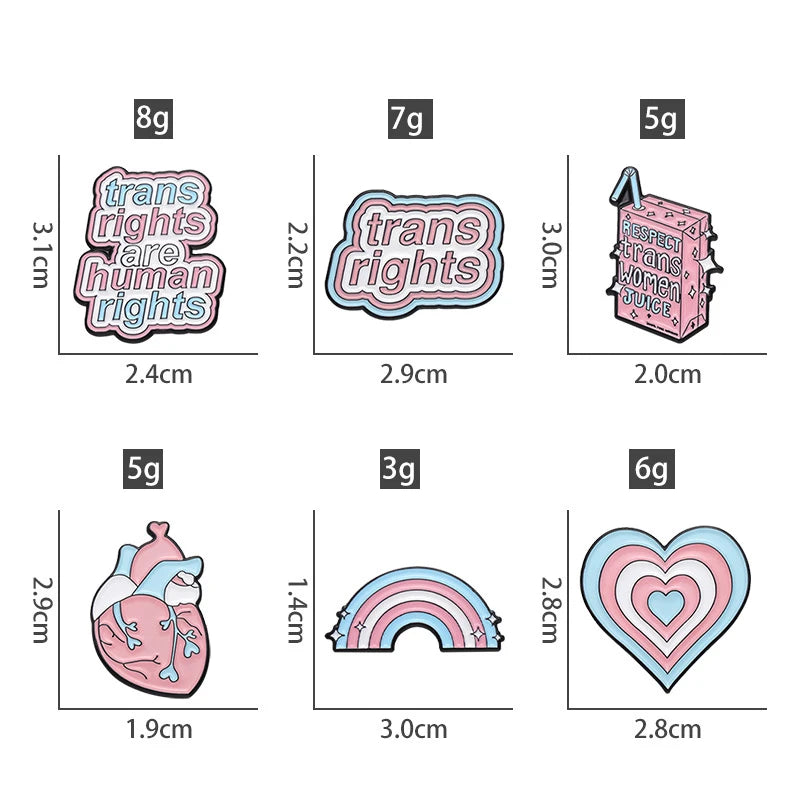 Trans Enamel Pins