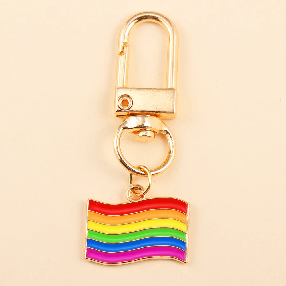 2 x LGBT Love Wins Colourful Rainbow Keychain