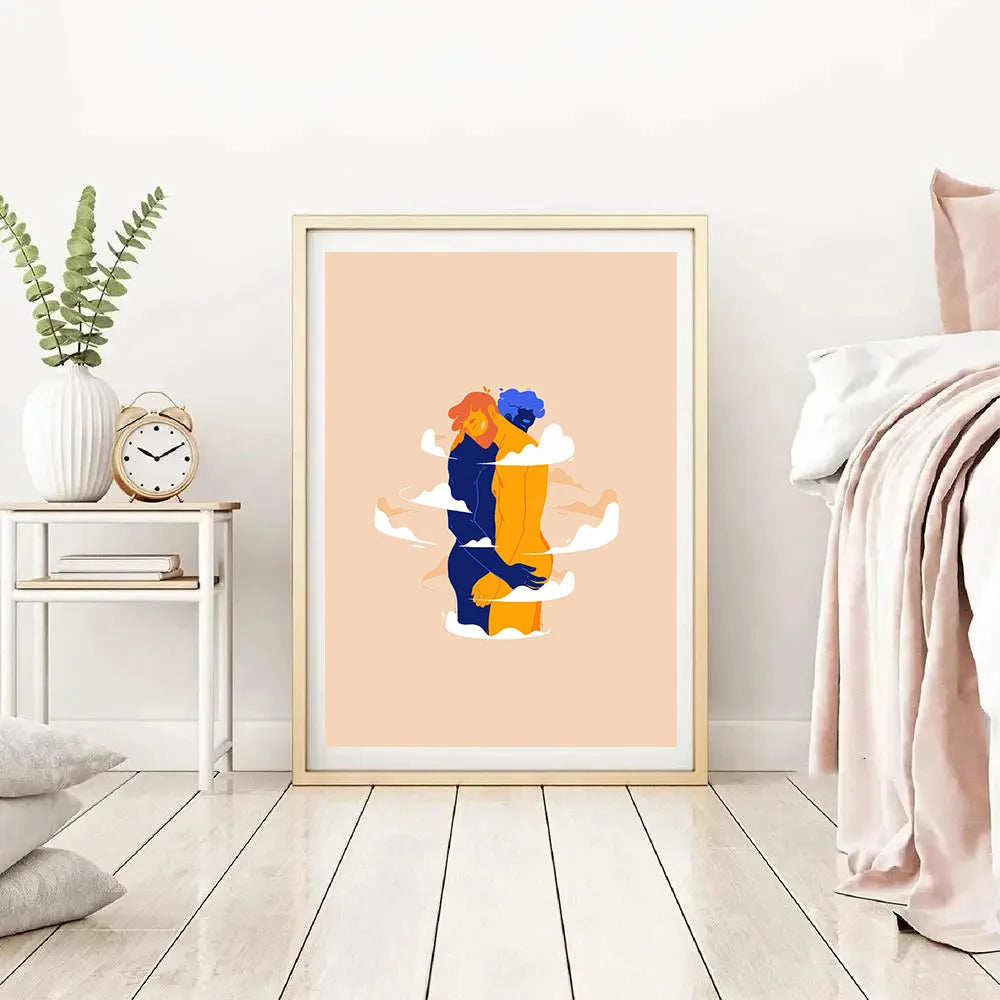 Nordic Cartoon Gay Couple Poster