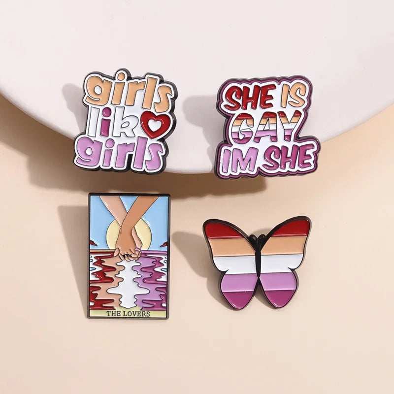 Lesbians Enamel Pins