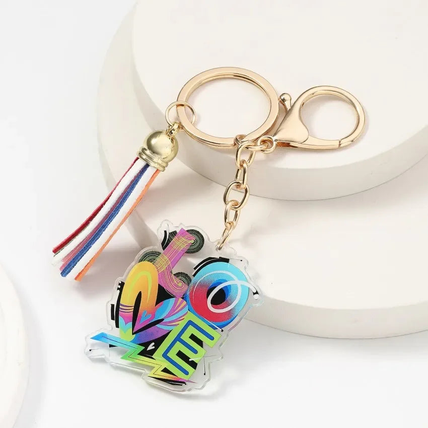 Gay Pride Flag Keychain