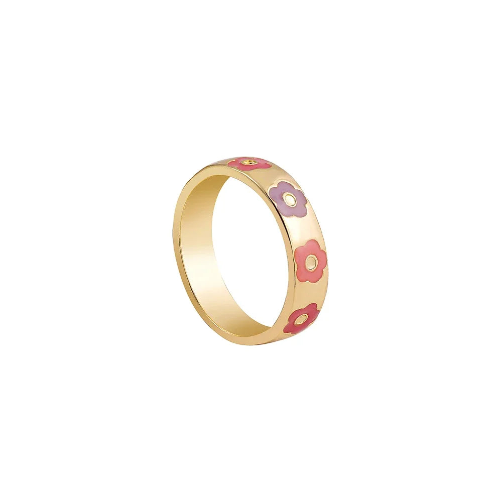 Aesthetic Colorful Eyes Love Heart Rings