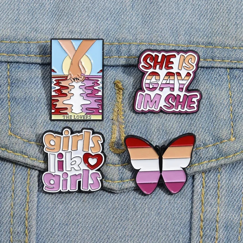 Lesbians Enamel Pins