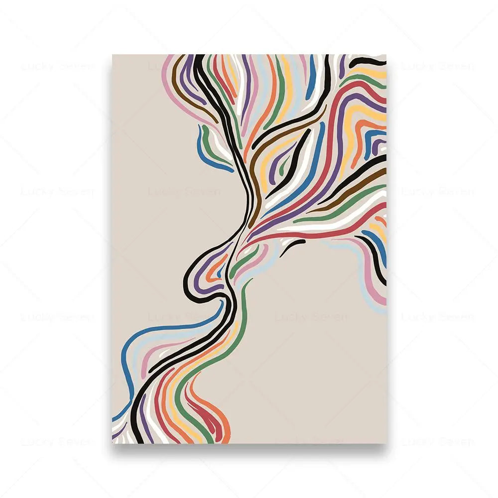 Subtle Pride Office Decor LGBTQ Gift Lesbians Gays Wall Art Canvas Painting Posters Prints Abstract Pictures Living Room Decor