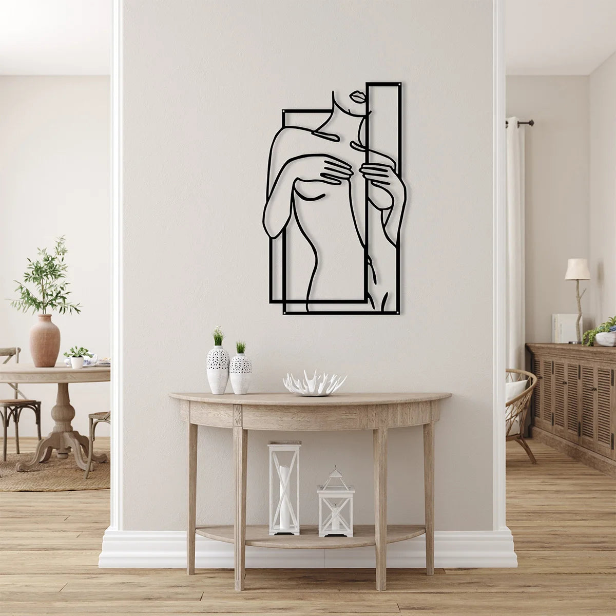 Female Human Body Metal Mural
