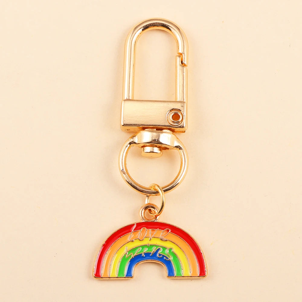 2 x LGBT Love Wins Colourful Rainbow Keychain