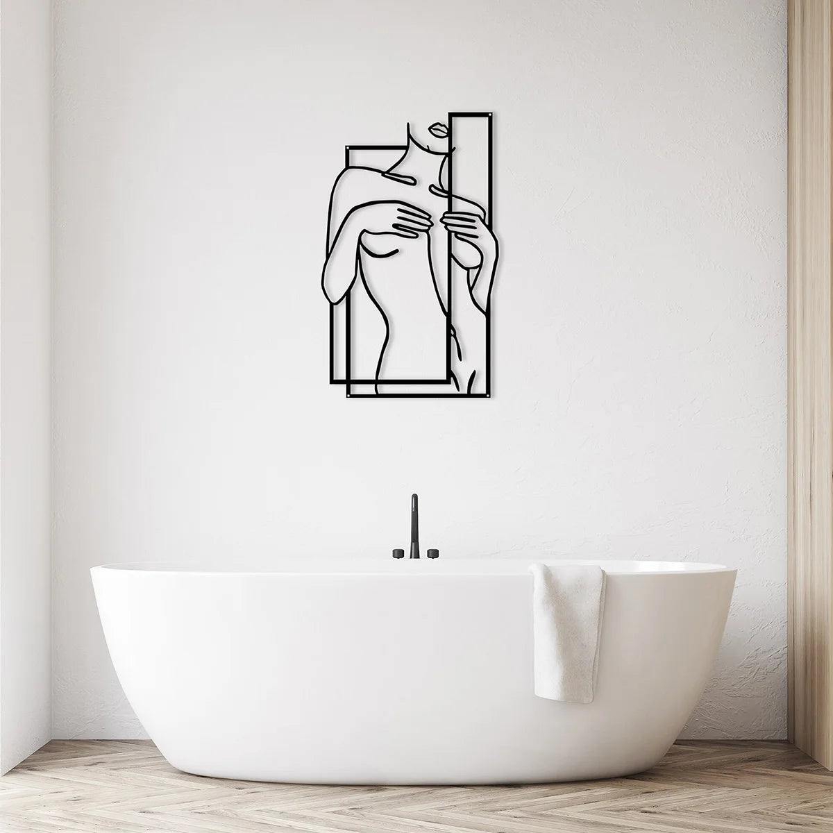 Female Human Body Metal Mural