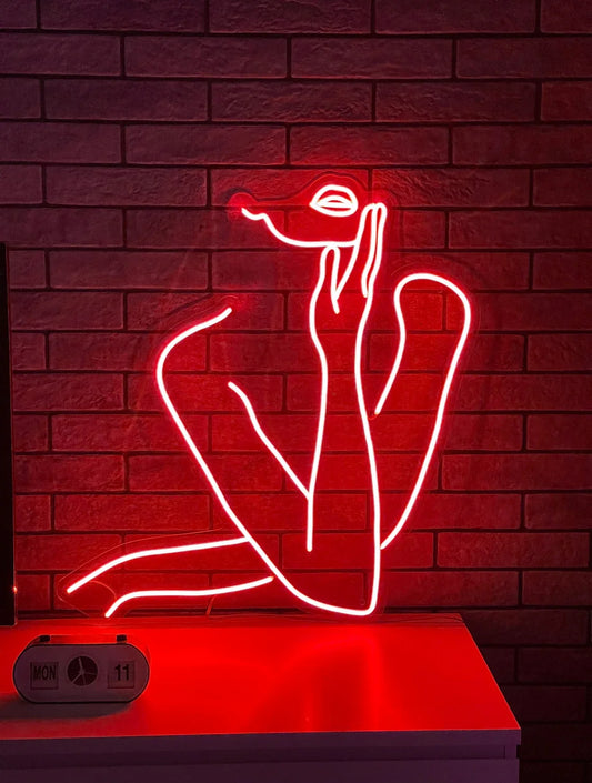 Hugging Neon Sign