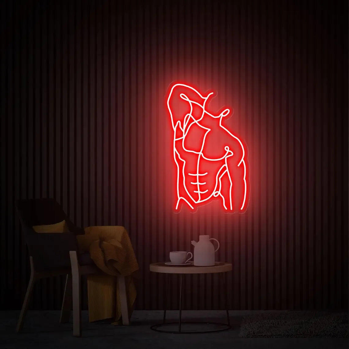 Man Abs Neon Sign
