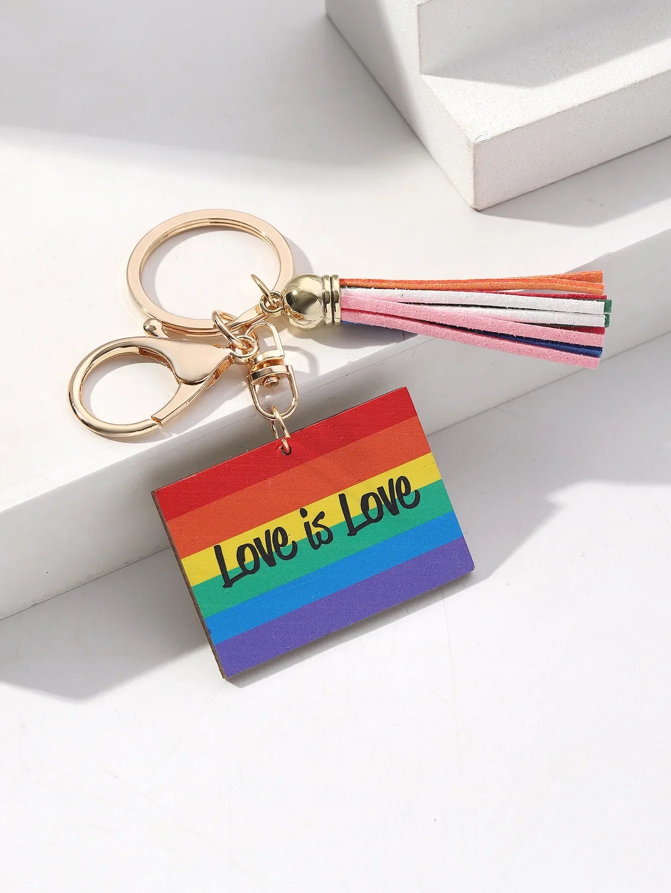 Gay Pride Flag Keychain