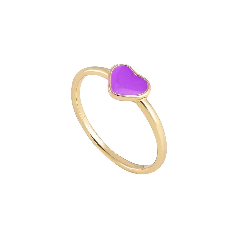 Aesthetic Colorful Eyes Love Heart Rings