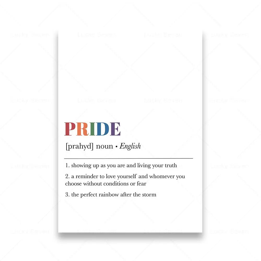 Subtle Pride Office Decor LGBTQ Gift Lesbians Gays Wall Art Canvas Painting Posters Prints Abstract Pictures Living Room Decor