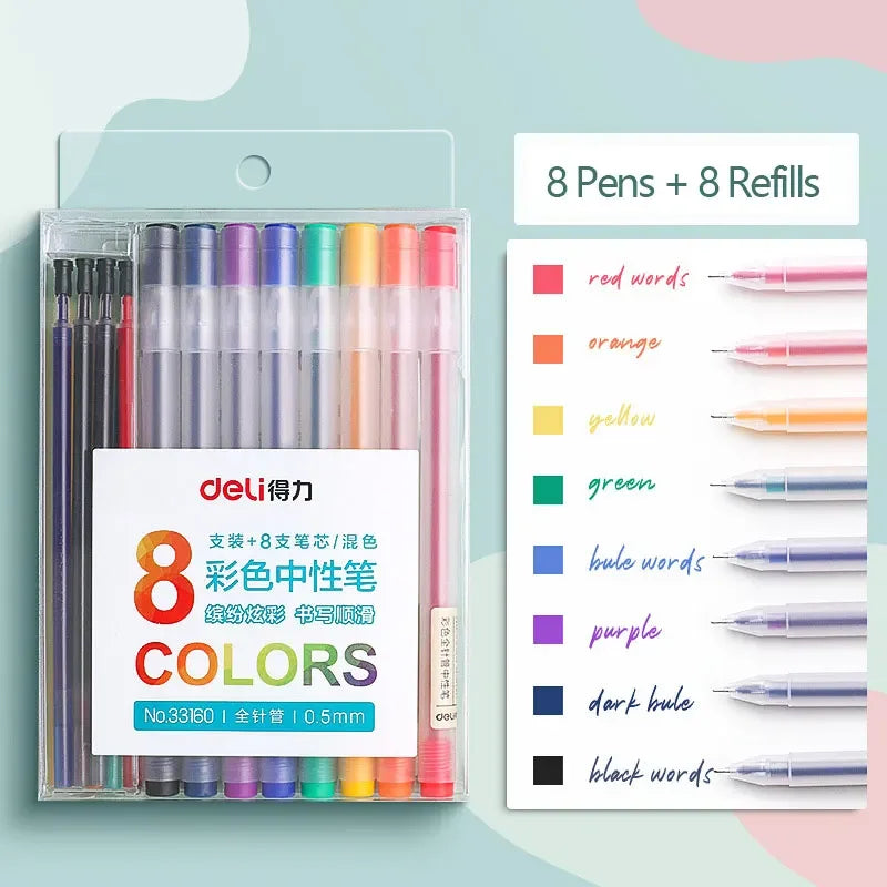 9/12 PCS Set Kawaii Color Gel Pen Set 0.5mm