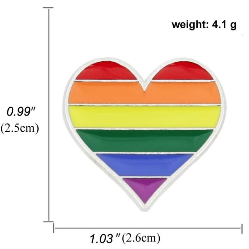 Metal LGBTQ Rainbow Pin Badge Creative Lesbian Gay Flag Pins Queer Jewelry