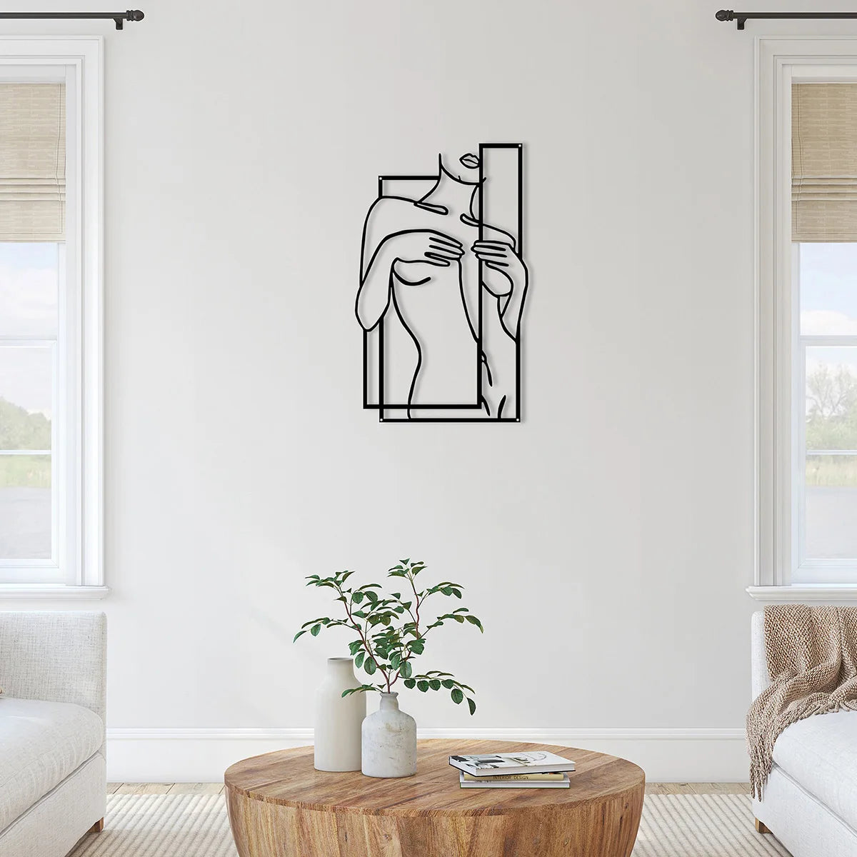 Female Human Body Metal Mural