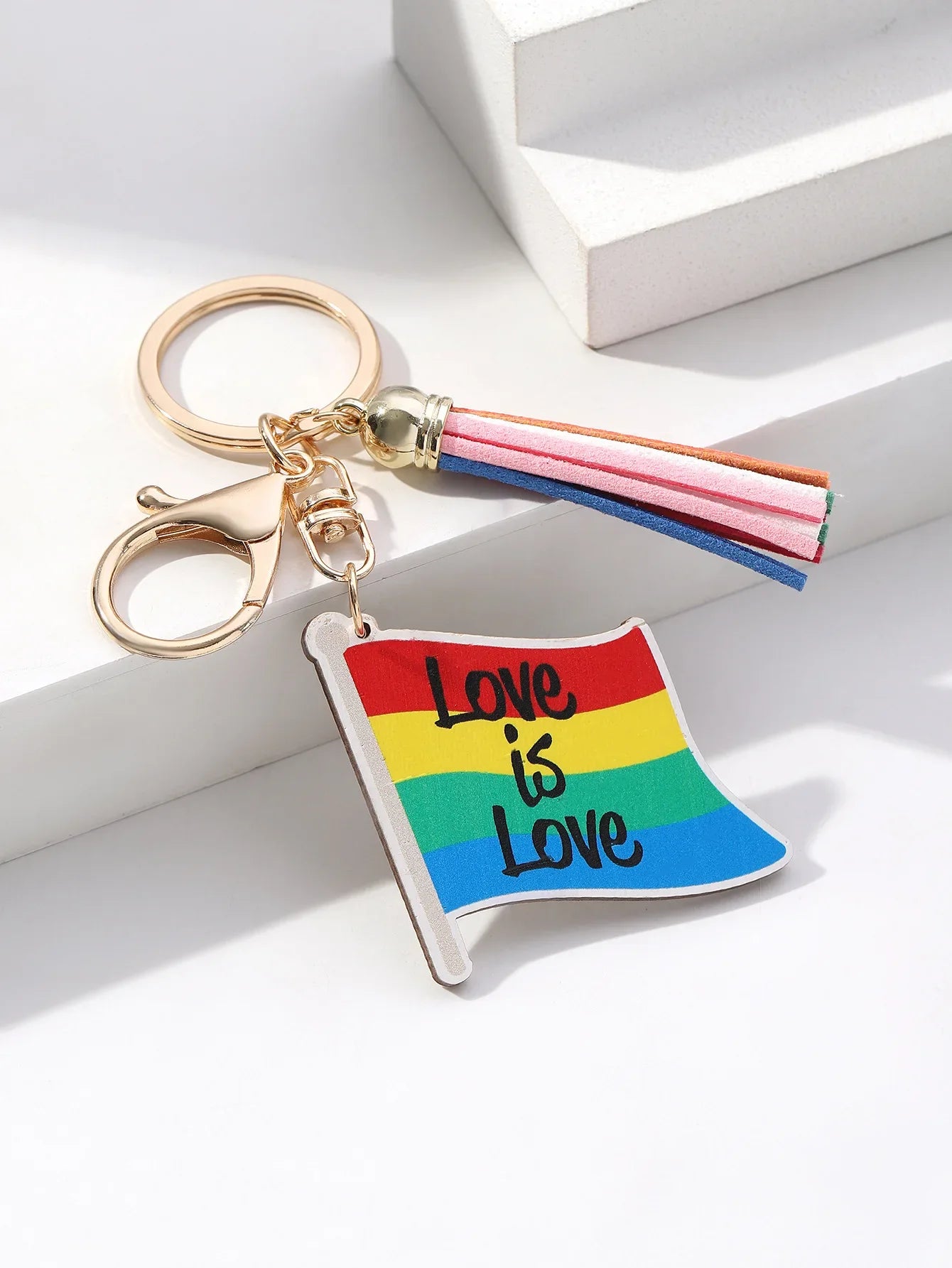 Gay Pride Flag Keychain