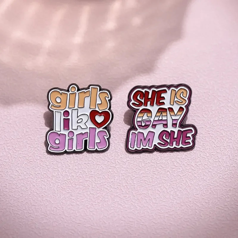 Lesbians Enamel Pins