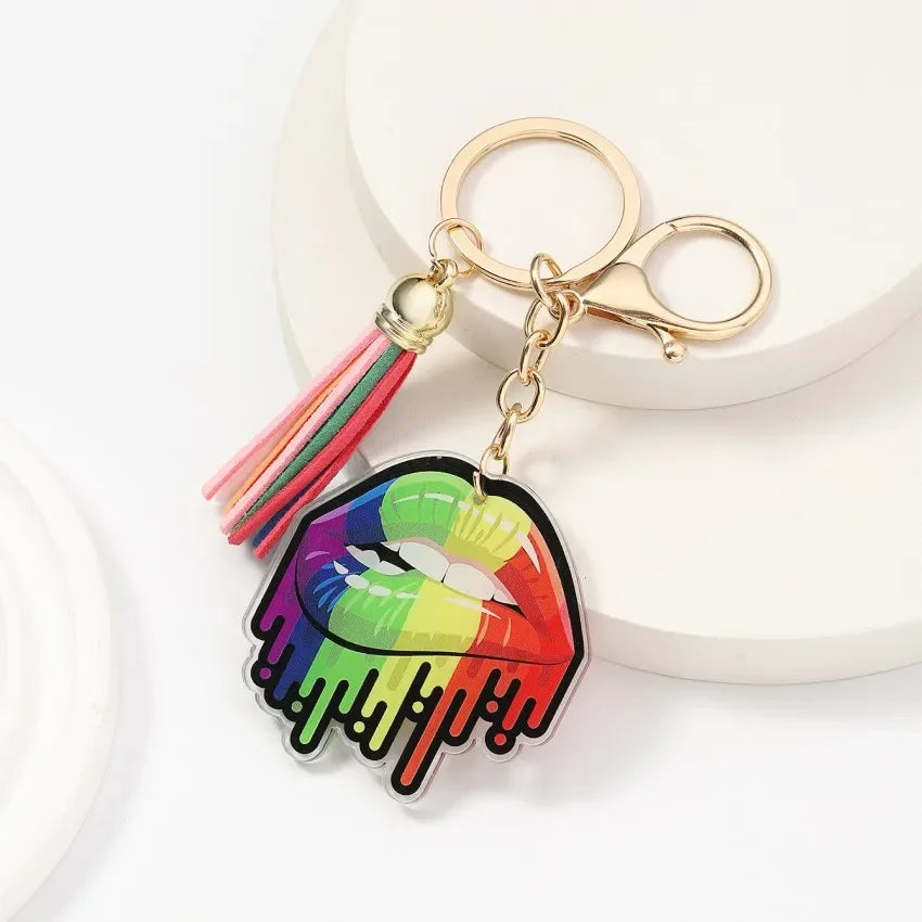 Gay Pride Flag Keychain