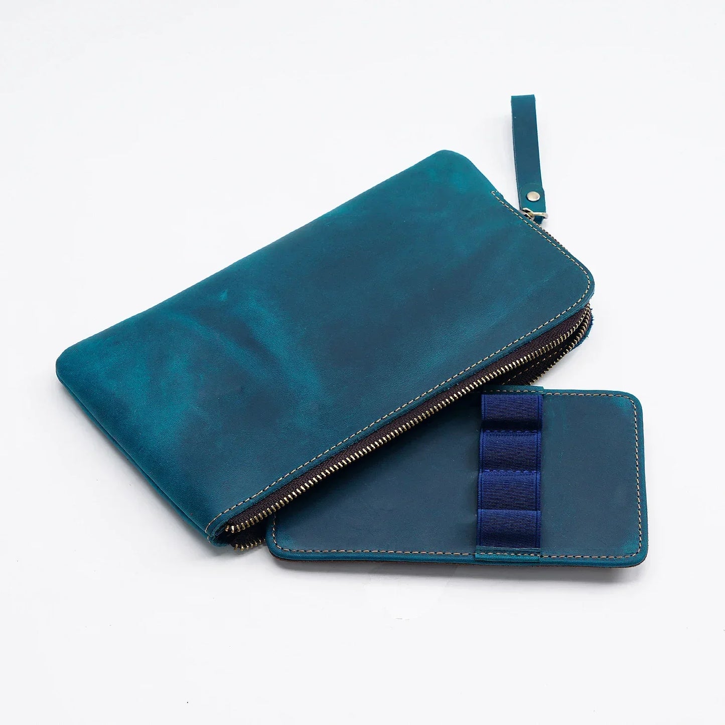Leather Zipper Pen Case