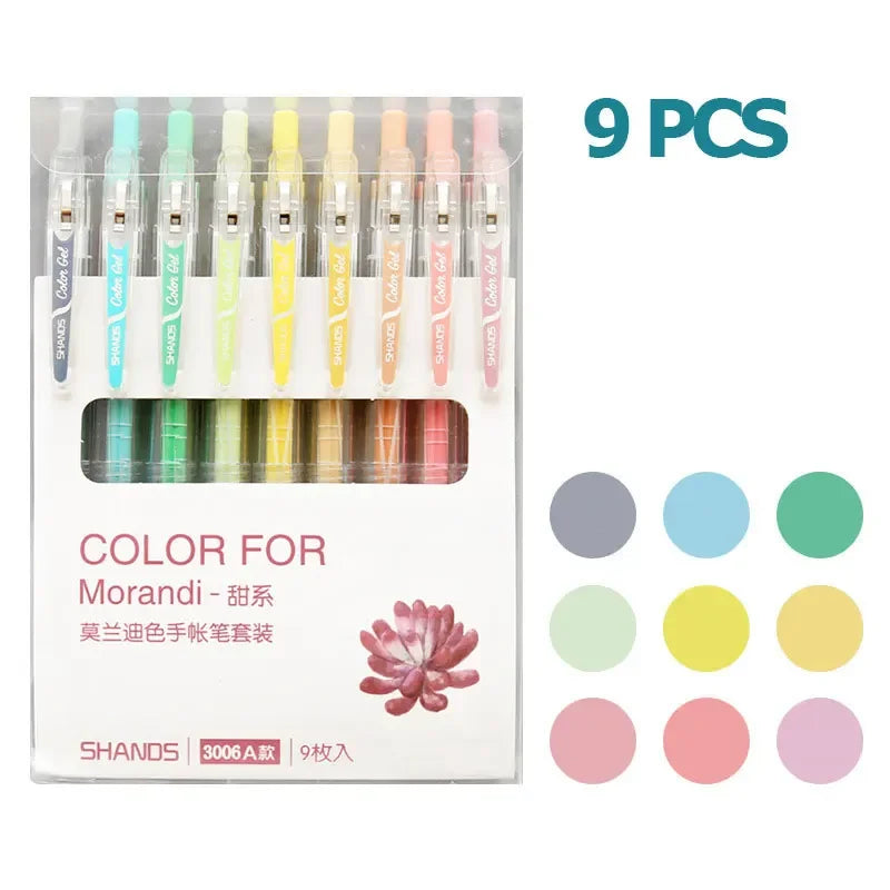 9/12 PCS Set Kawaii Color Gel Pen Set 0.5mm