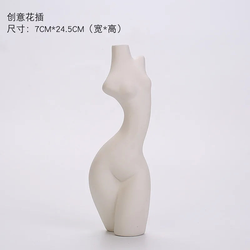 Handmade women decorative ceramic vase
