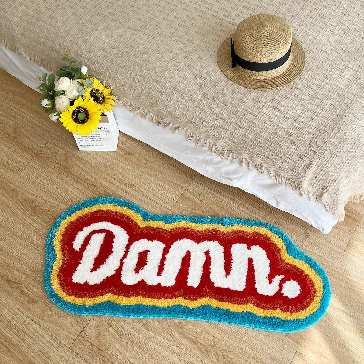 "Damn." Rainbow Rug