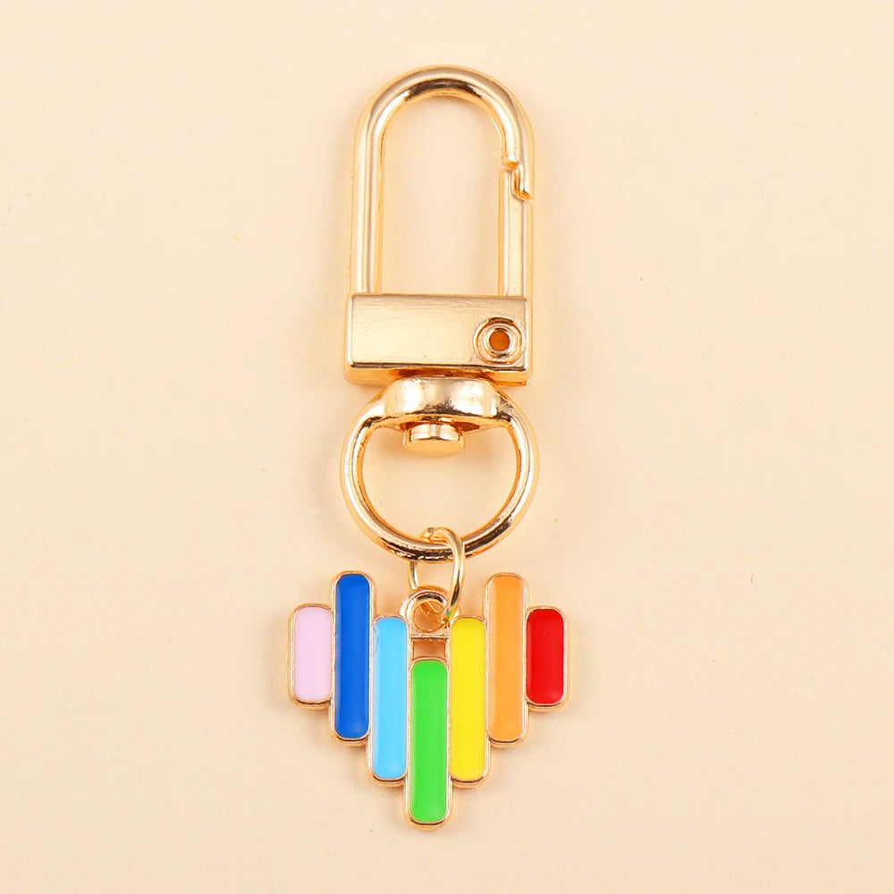 2 x LGBT Love Wins Colourful Rainbow Keychain