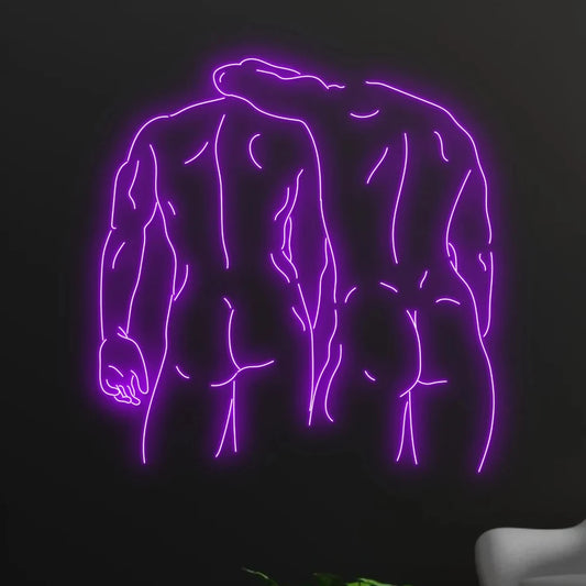 Gay Couple Body Neon Sign