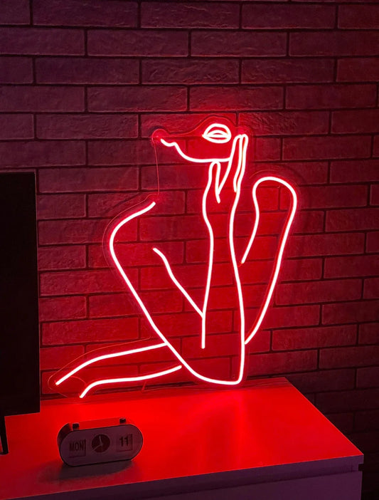 Hugging Neon Sign