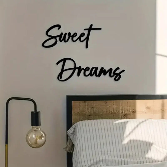 Bohemian Style Black Metal Sweet Dream Wall Logo