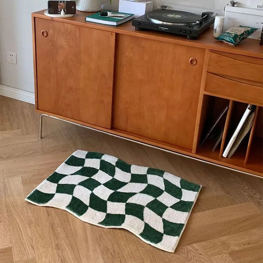 Green Checkered Rug