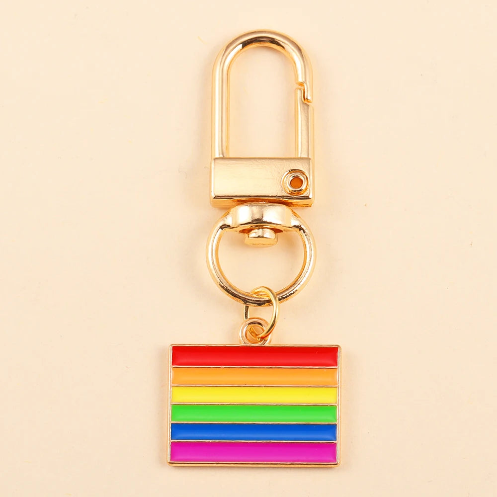 2 x LGBT Love Wins Colourful Rainbow Keychain