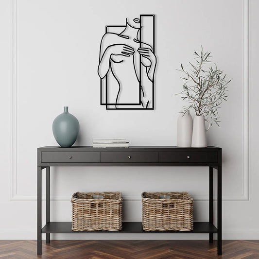 Female Human Body Metal Mural