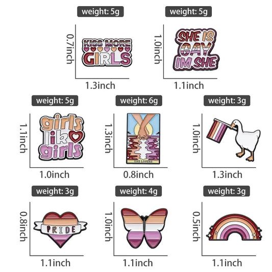 Lesbians Enamel Pins