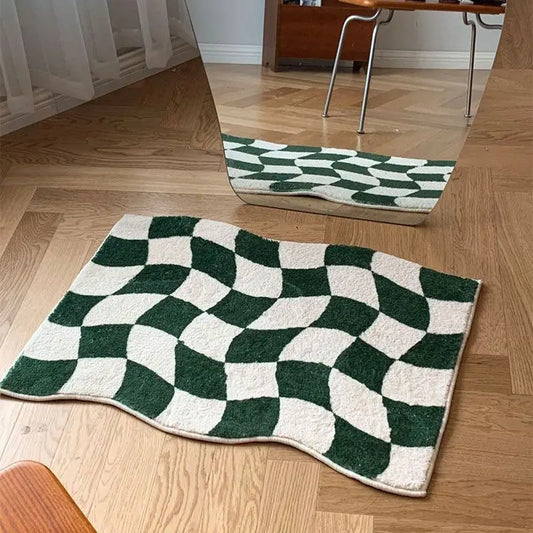 Green Checkered Rug