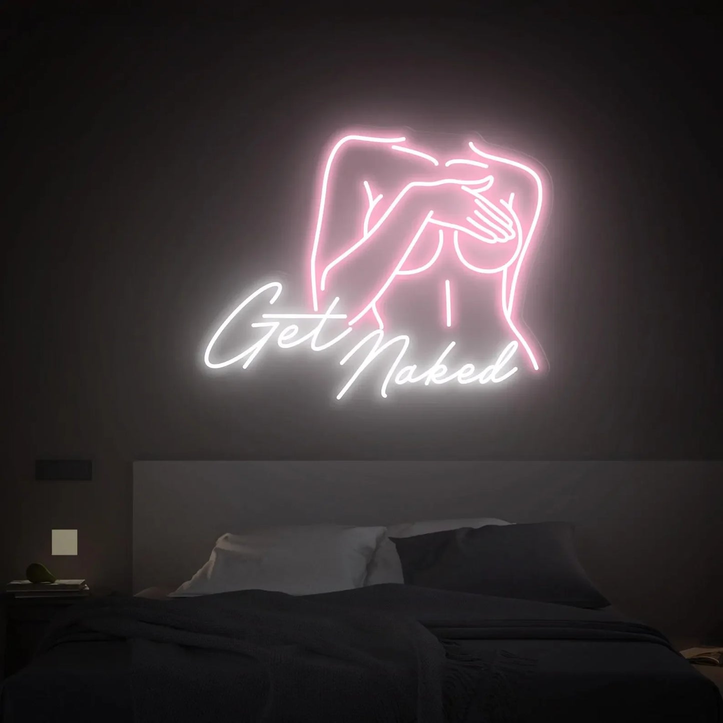 Woman Get Naked Neon Sign