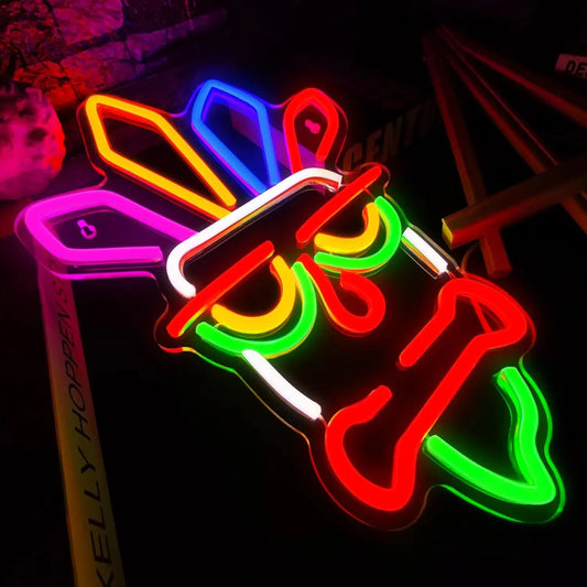 Crash Bandicoot Tiki Mask Neon Sign