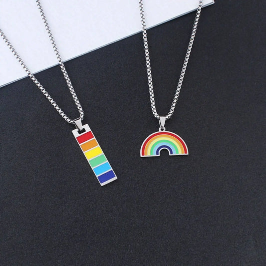 LGBT Rainbow Pendant Necklace