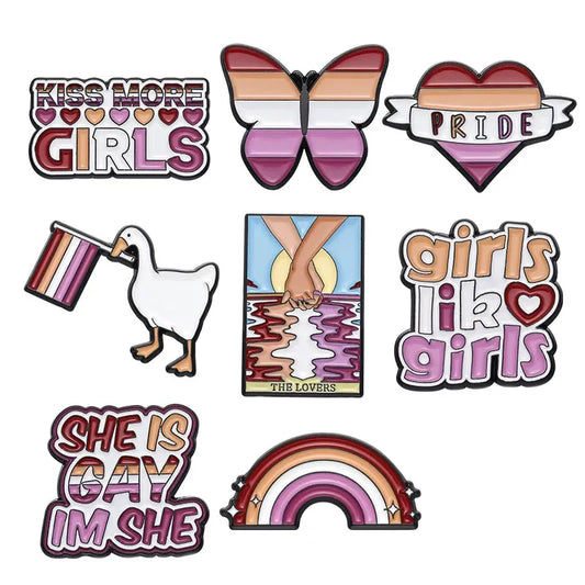 Lesbians Enamel Pins