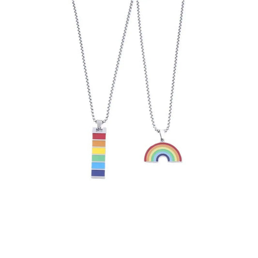 LGBT Rainbow Pendant Necklace