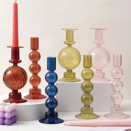 Luxury Nordic Colored Candle Stick Holder