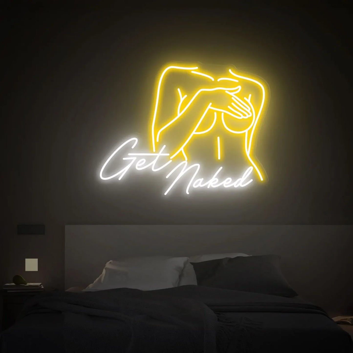 Woman Get Naked Neon Sign