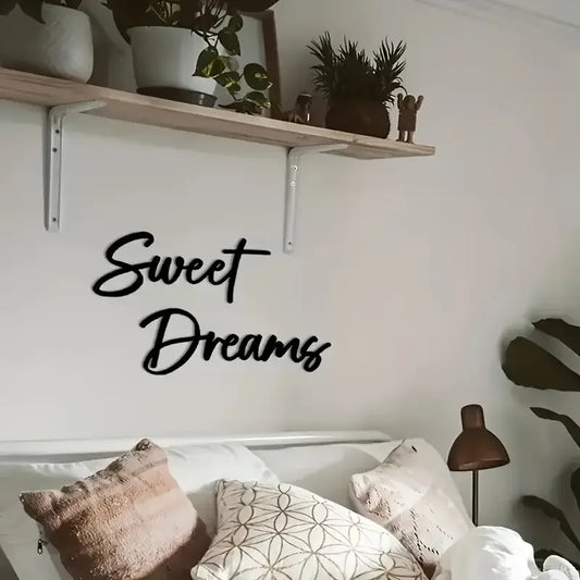 Bohemian Style Black Metal Sweet Dream Wall Logo