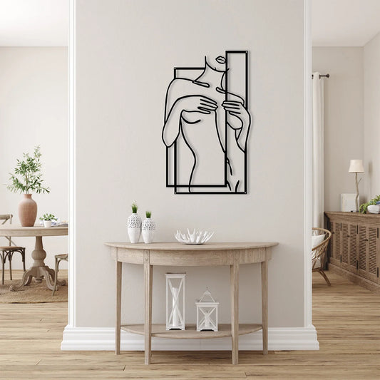Female Human Body Metal Mural