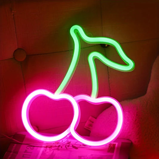 Cherry-Shaped Cute Neon Sign